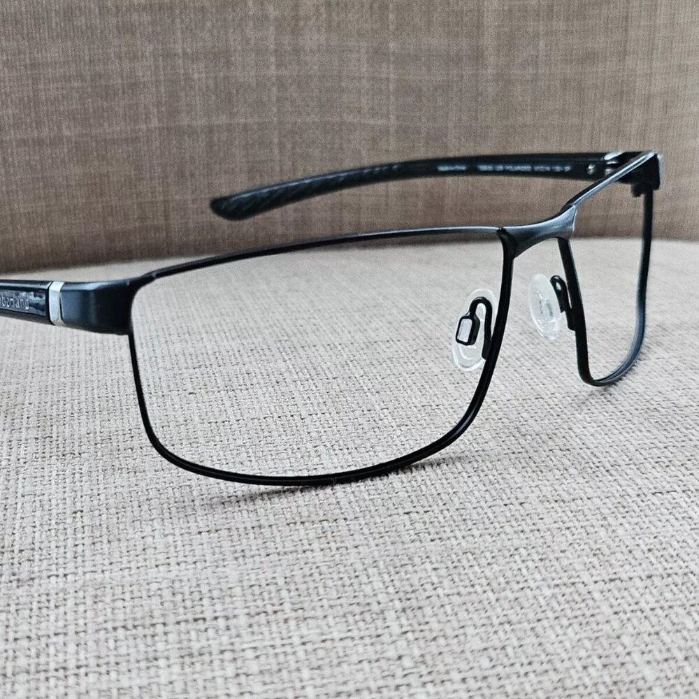 Timberland Men Eyeglasses Frame Black Tone Metal Wrap Glasses TB9035 61[]14 135